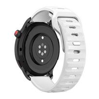22/20mm Silicone Strap For Huawei Watch 5/4/GT6-5-4 GT5-6 Pro Amazfit Active 2/Bip 6-5 Sport Bracelet Galaxy Watch 7/6/5/4 Band For 22mm balta