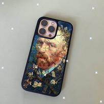 Retro Van Gogh Oil Paint Black Silicone Hard Plastic Phone Case For Iphone 17 Air 16 15 14 13 12 11 Pro Max PC TPU iphone 16 plus