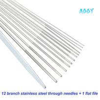 ABBY-5X Welding Tip Cleaner, Carb Carburetor Cleaner And Torch Nozzle Tip Cleaner Set (12 Wire Set Plus A Flat File) mėlyna