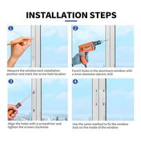 ABBY-Window Sash Locks, White Window Sash Locks & Latches Replacement For Protect Family Security