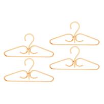 ABBY-4Pcs Rattan Clothes Hanger Natural Rattan Hand-Woven 3 Hook Hanger For Home Wardrobe Clothing Store Decor 40X20cm