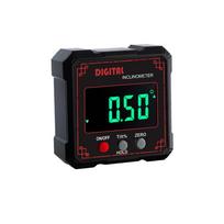 IP54 Rated Digital Angle Meter with LCD Screen and Sensor Technology for Precise Measurements in Mechanical and Outdoor Settings raudona