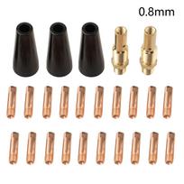 25PCS Flux Core Gasless Nozzle Welding Kit Tips Replacement For MIG For 135 / For 175 Models Welding Machine Replacement Parts