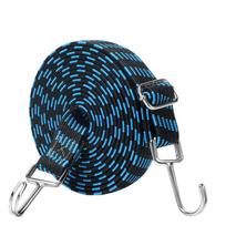4 Meter Long Bungee Rope With Hooks Clips Heavy Duty Luggage Cord Rope Elastics Rubber Strap Fixed Band Hook Accessories mėlyna