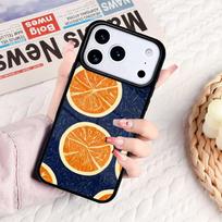 Orange Pattern Phone Case For IPhone 17 16e 15 14 13 12 11 Pro Max Air Mini Soft Protective Cover iPhone 12 Pro Max