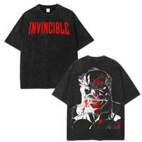 2026 New Invincible Grand Regent Thragg Unisex Washed Shirt, Summer Vintage Cotton Y2k Men's Fashion Oversize Graphic Tshirt L