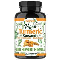 Organic Turmeric Powder Dietary Supplement, With Black Pepper Extract, 120 Capsules 120 Capsules