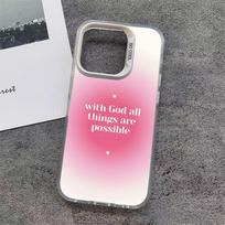 Bible Jesus Christian Verse Phone Case For IPhone 16 15 14 13 12 11 Pro Max Plus Color Shockproof Back Silver Cover iphone15pro