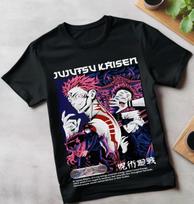 Jujutsu Kaisen Sukuna Gojo Itadori Megumi Retro Anime Manga Graphic T Shirt Streetwear Cotton Oversized Tee S įvairiaspalvis