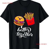 Better Together Burger French Fries Friendship Best Couple T Shirt  vintage Washed Stretched Breathable Slightly Comfortable S įvairiaspalvis