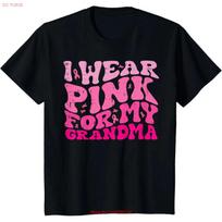 Kids Breast Cancer Pink Grandma Retro Awareness Girls Boys T Shirt for vintage Washed Casual Breathable Comfortable Stretched S įvairiaspalvis