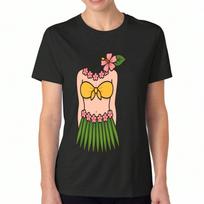 Hawaii Sunset Palm Tree Womens Cotton T Shirt, Premium Cotton Quality Print, Durable, Casual Fashion, Beach Vacation Style Tee, Island Vibes Top, Summ S įvairiaspalvis