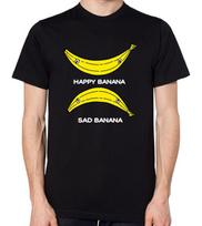 Happy Banana Sad Banana Unisex T-Shirt S įvairiaspalvis