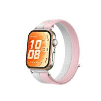 Elastic Nylon Strap For Huawei watch fit 5/5 Pro Replacement Women Men Sport Braided Watch Band For Huawei Fit 3 4 4Pro Bracelet rožinė/balta