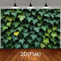 2D Tropical Ivy Leaf Backdrop, Lush Green Wall Party Photo Booth 47.2x31.5inch/120*80cm