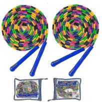 Double Dutch Jump Rope 16ft 2-Pack - Adjustable Length Soft Beaded Skipping Rope for Kids & Adults, Group Activities 2025