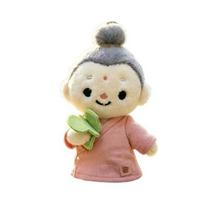 Cute Buddhist Monk Plush Keychain, Cartoon Little Monk Stuffed Animal Pendant, Zen Figure Key Ring Charm for Bag Backpack, Gift for Men Women E