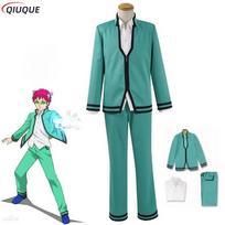 Anime Saiki Kusuo no sai-nan Cosplay Kostiumas Perukai Vyriškos Uniformos Akiniai Galvos Apdangalas Saiki K. Prakeiktas Gyvenimas. Cosplay rekvizitai XS
