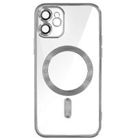 MagSafe Case for iPhone 11 - Silicone Camera Protection, Contoured Chrome Silver