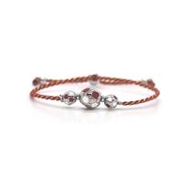 Adjustable Cord Football Beaded Bracelet Beaded Link Chain  Fan Souvenir Jewelry D