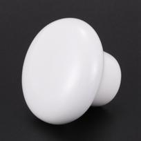 ABBY-2Pcs Door Round Handles Kitchen Cabinet Cupboard Wardrobe Pull Knobs White S