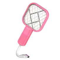 Pest Control USB Mosquito Swatter Trap Electric Shock Mini Fly Bug Zapper UV Light Portable Insect Racket Bedroom rožinė