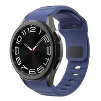 Silikoninis dirželis, skirtas Samsung Galaxy Watch 6 Classic 47mm 43mm/4 classic 46mm 42mm Apyrankė Galaxy Watch 5/5pro 45mm/4/6 40mm 44mm watch 6 classic 47mm vidurnakčio mėlyna spalva
