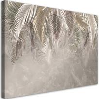 Canvas print Palm leaves 60x40 pilka spalva