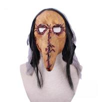 Kruvina susiūta paukščio burnos kaukė Cosplay siaubo snapo šalmas viso veido latekso galvos apdangalai Helovino kaukių vakarėlio kostiumo reikmenys One Size