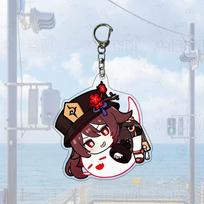 Cartoon Game Animation Genshin Impact Acrylic Key Chain Cute Walnut Q Version Bag Decoration Key Pendant