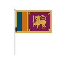 Mini Drapeau du Sri Lanka – 14 x 21 cm – À Tenir à la Main – Polyester – 1 pièce – Pixelforma gryna