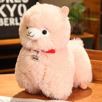Cute cute alpaca doll plush toy little sheep doll children soothing rag doll girl birthday gift 25cm（0.2kg） rožinė