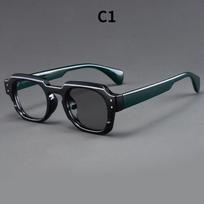 Women's fashion thickened square frame photochromic glasses