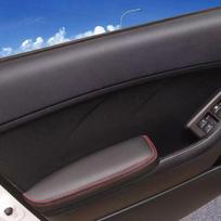 Kia K3 Armrest Leather Upgrade for Door Panel 4-door armrest leather black with white stitching