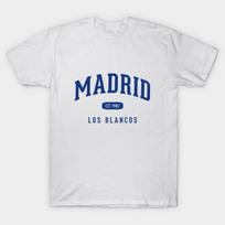 Men Black Print T-shirt Real Madrid No-Cut Transfer Paper Print Cotton Tshirt 2XL balta
