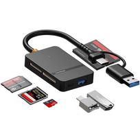 USB3.0 Kortelių skaitytuvas SD TF CF MS U Disk Compact Flash kortelės adapteris nešiojamajam kompiuteriui Daugialypės kortelės skaitytuvas 8 viename Smart kortelės skaitytuvas without TF Card