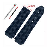25*19mm Silikoninės Gumos Laikrodžio Dirželis Tinka Hublot BIG BANG Juodas Vyriškas Dirželis Su Drugelio Sagtimi Įrankiai Laikrodžio Aksesuarai 25mm-19mm
