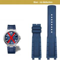 Aukščiausios kokybės fluoro gumos laikrodžio apyrankė Breguet Marine 5517 5527 5547, Originalaus dizaino, atspari vandeniui ir prakaitui, laikrodžio dirželio dalys 5517 5527 5547
