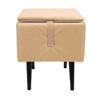 Split Ottoman Dog Ramp for Bed Couch Cotton Linen Anti Slip Wood Foldable Pet Stairs for Small Medium Dogs Cats