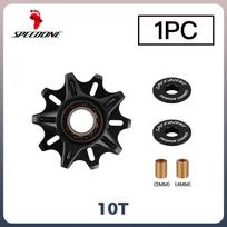 BOLANY Bike Rear Guide Wheel MTB Road Rear Derailleur Guide Wheel 10T 12T 14T  Ceramic Bearing AL7075 CNC Bicycle Repair Kit 1PC-Black-10T
