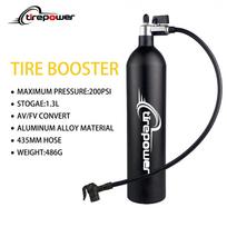 Aluminum Tubeless Bike Tire Inflator Tyre Air Booster With Valve Gas Cylinder 1.3L Anti-freeze High Pressure for MTB Road Bike FP1000-V5