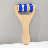 Wooden Body Massage Roller, Full Body Handheld Tool for Muscle Relaxation & Myofascial Release, Home Office Use mėlyna