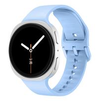 Sport Silicone band For Samsung Galaxy Watch 8 classic 46mm Accessories correa pulseira Bracelet Galaxy Watch 8 strap 44mm 40mm galaxy 8classic 46mm šviesiai mėlyna spalva