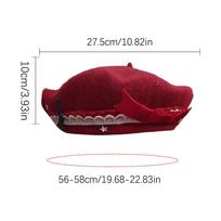 Beret Hats For Women Wool Warm Cute Headwear With Decoration French Women Beret Hat For Ladies Girls Winter Cold Weather
