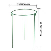 Peony Cages And Supports 4 Pieces 3-Leg Weatherproof Rings Peony Rings Hydrangea Support Cage For Rose Orchid Flower Hydrangea žalia