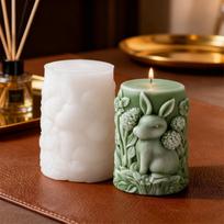 Silicone Molds For Candles Bunny Flower Epoxy Resin Art Craft Plaster Soap Mold For Home Room Wedding Dinner Table Decoration China Mainland