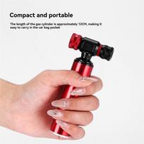 Bike CO2 Automatic Pump Portable Tire Inflator Schrader Presta Adapter MTB Road Bike Black  Red