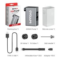 CYCLAMI A3 MAX Mini Electric Air Pump Portable Bicycle Cordless FV AV Inflator Presta Schrader Valve Road MTB Accessories A3 MAX