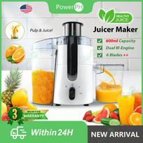 POWERPH Fruit Vegetable Juice Mixer Juicer Blender Electric Hosehold Juicer With Large Caliber