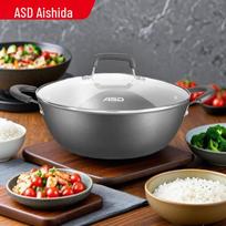 ASD 34cm Cast Iron Wok